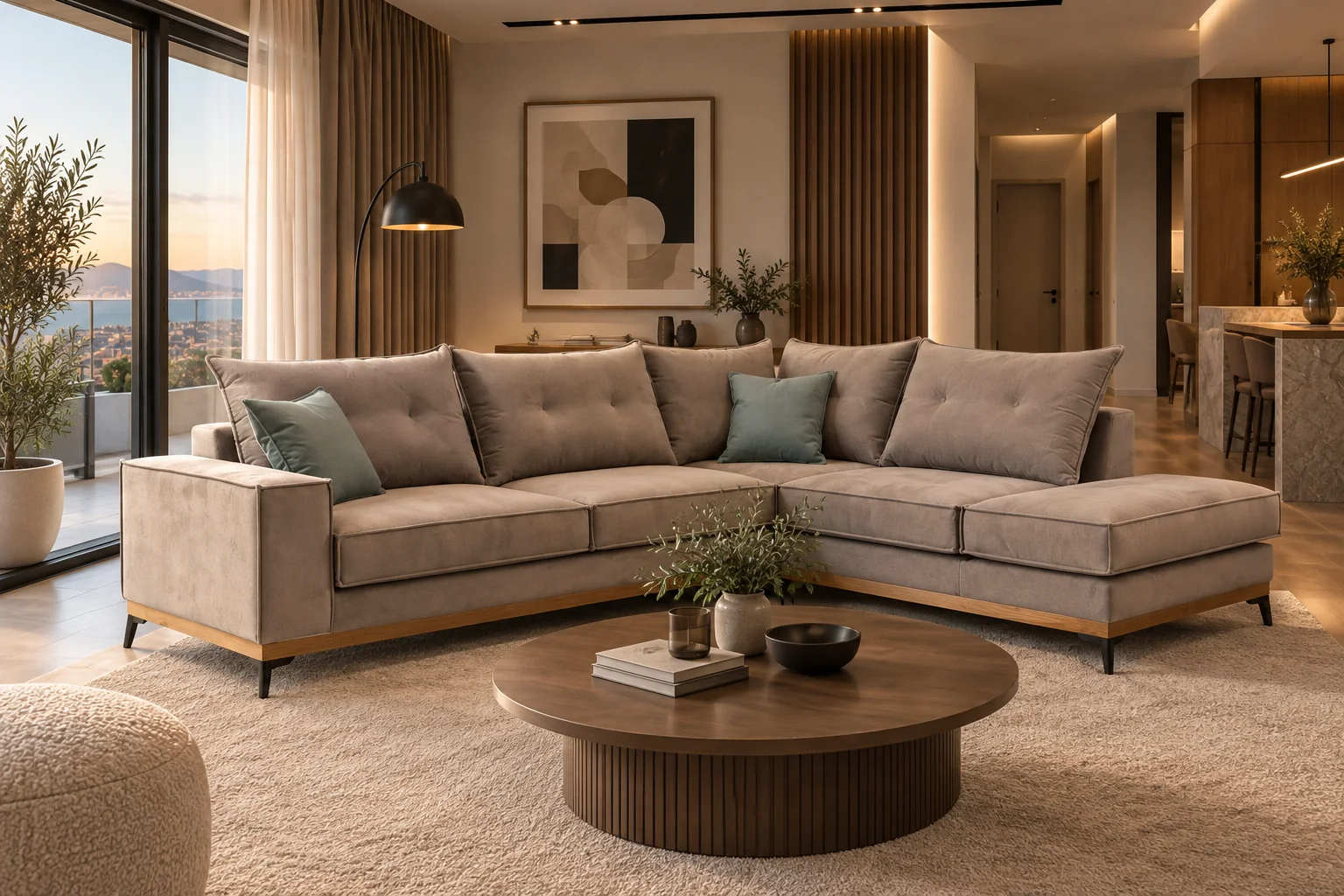 Γωνιακός Καναπές Luxury